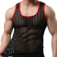 thumbnail image 4 of Baqcunre Tank Tops Men Men'S Thin Style Vest Net Vest Men'S Vest I Line Vest Shirt Sports Shirt Sleeveless Tshirts For Men Tops For Men Black 3XL, 4 of 6