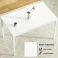 thumbnail image 6 of STARY White Dining Table for 4-6 Person,47" Rectangular Wooden Dining Table Top and Metal Frame for Home Kitchen Dining Desk (47 inch), 6 of 8