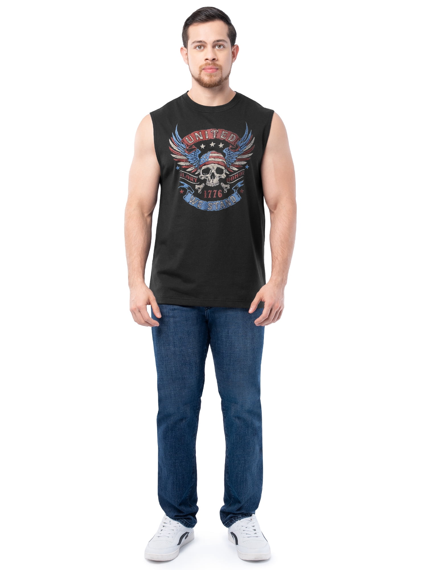 Way to Celebrate Men's 4th of July Americana Graphic Muscle Shirt Tank Top, Sizes XS-5XL