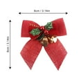 thumbnail image 2 of 5PCS Christmas Bows with Bells Decoration - Hanging Bowknot Xmas Trees Ornaments Craft Present Christmas Decor for Festival Wedding Party (3.15"*3.15"), 2 of 9