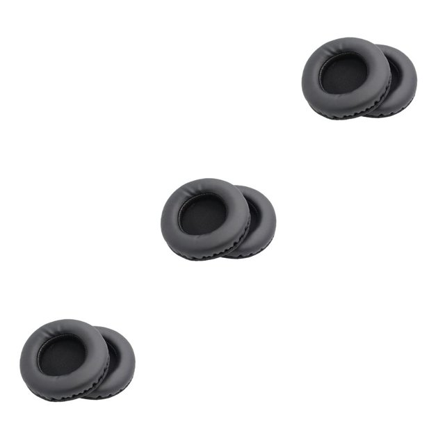 maskred Coussinets d'Oreille Ronds Style Simple Noir Manche en Maille Fine Remplacement pour Technics RP-DH1200 3Ensemble