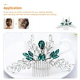 thumbnail image 3 of WRISTBIQUE Hair Comb Pin Rhinestone Green Weddings 1Pcs 4.3x2.6in, 3 of 10