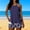 Dark Blue, variant on pstuiky Women's Swimsuits Print Crew Neck Adaptable Two Piece Bathing Suits Swimming Suits Workout Two-Piece Sets Chest Support with Boy Shorts Women's Swimwear