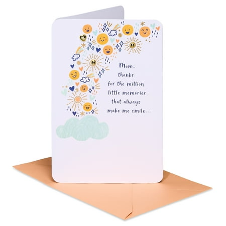 AMERICAN GREETINGS CARD MOTHER'S DAY EMOJI RAINBOW PATTERN