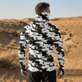 thumbnail image 4 of Men's UPF 50+ Cooling Compression Hoodie, Long Sleeve Muscle Rash Guard Fishing Shirt with Integrated Face Mask Lightweight Summer Outdoor Tops, 4 of 6
