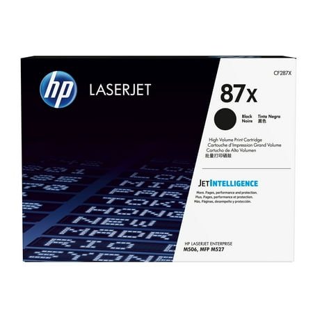 HP 87X High Yield Black Original LaserJet Toner Cartridge, ~18,000 pages,