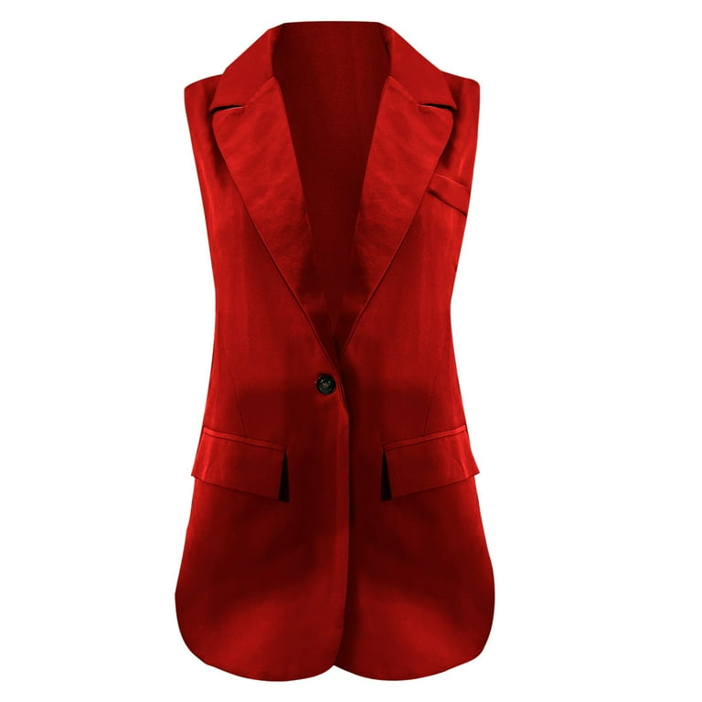 KBODIU Sleeveless Blazer Jackets for Women Casual Lightweight