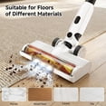 thumbnail image 2 of Cordless Vacuum Cleaner Lightweight Stick with Rechargeable Battery 45Mins Runtime 8-in-1 Handheld for Hardfloor Carpets Pet Hair White Yellow, 2 of 7