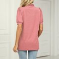 thumbnail image 4 of Camiseta con cuello en V para mujer, camiseta con cuello en V y ribete de volantes para mujer, conjuntos de verano de primera calidad, 4 of 6