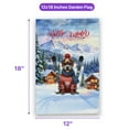 thumbnail image 5 of Hello Welcome Winter The Ski Pitbull Snowy Day Garden Flag 12x18in Double Sided Terrier Dog Lover Outdoor Decor - 13013, 5 of 5