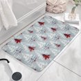 thumbnail image 3 of Light Blue Christmas Tree Pattern Flannel Non Slip Door Rugs,Washable Door Mats Indoor,Decorative Door Mats,Dirt-Resistant and Absorbent Doormat for Entrance,Bedroom,Kitchen,Bathroom,23.5"x16", 3 of 5