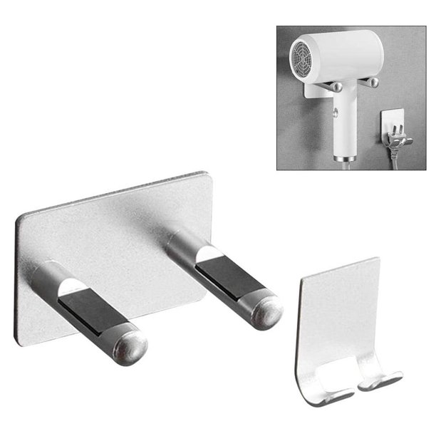 Estante para secador de pelo de aluminio sin perforaciones, estante para secador de pelo, estante de almacenamiento, aleación de aluminio con soporte de enchufe para supersónico Fokelyi 2034973-2