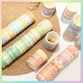 thumbnail image 4 of 60 Rolls Boxed 15mm Grid Washi Tape Set, Self-Adhesive Decorative Colored Plaid Masking Tape for Painting, DIY Art Crafts, Gift Wrapping, Scrapbook Supplies, 4 of 11