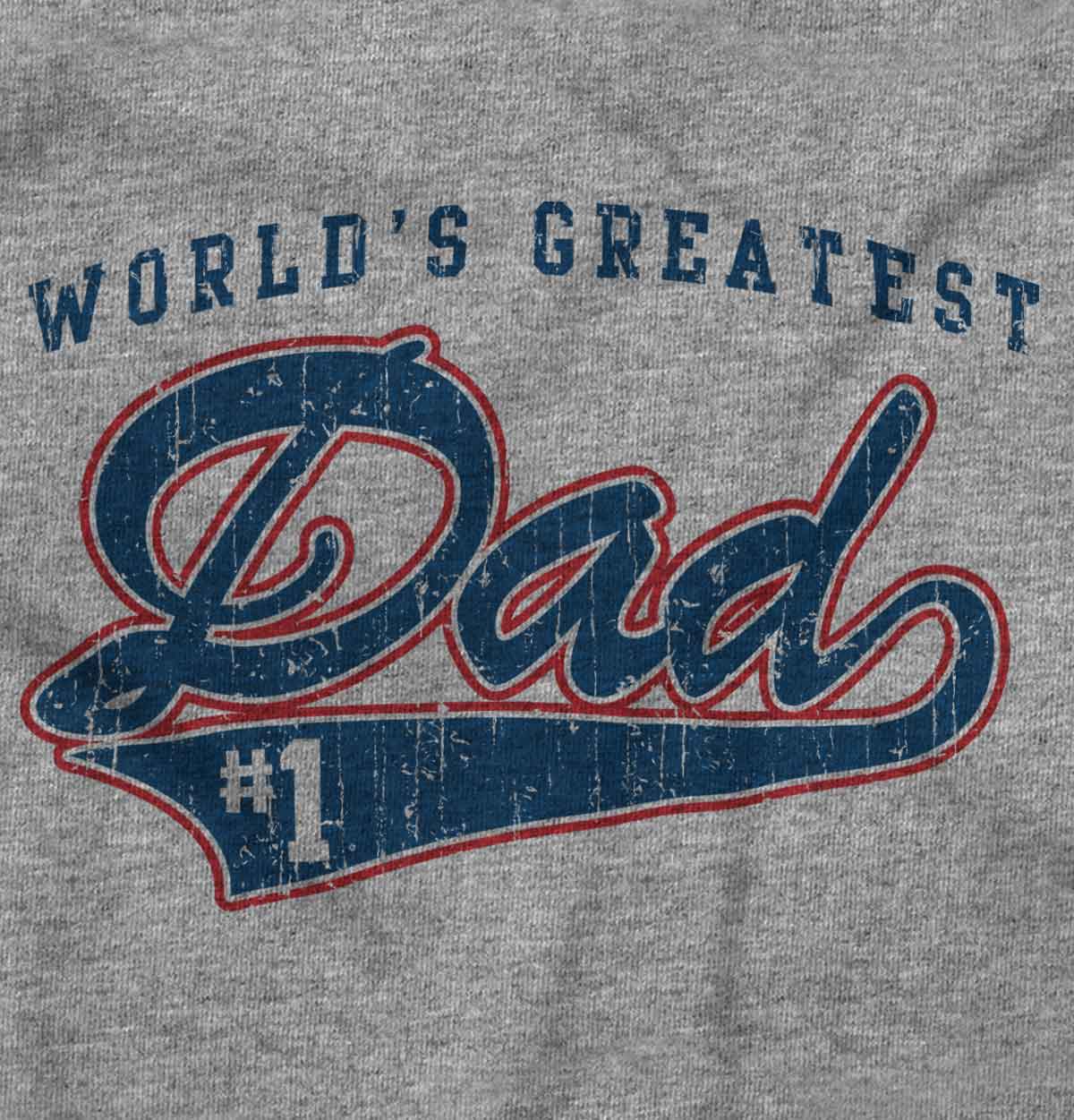 World's Greatest Dad Number 1 Father Men's Graphic T Shirt Tees Brisco Brands S - image 2 of 5