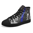 thumbnail image 7 of Belgian Malinois Police Dog K9 High Top Canvas Shoes Sneakers Black Size 7, 7 of 7