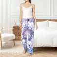 thumbnail image 4 of Rocae Round Snow Merry Christmas for Women's Pajama Pants Pj Pants Lounge Pants-Medium, 4 of 6