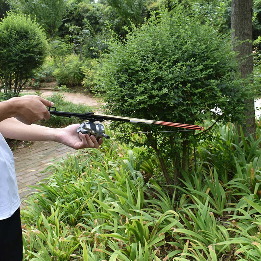 Runzkzy Fishing Slingshot Fish Shooting Artifact Outdoor Hunting with Rubber Band Fish Dart Fishing Reel Fish Shooting Long Catapults