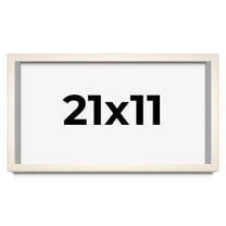 21x11 Frame White Wheat Solid Wood Picture Frame | Moulding Width 0.75 Inches | Interior Depth 0.5