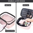thumbnail image 3 of Estuches de cosméticos de viaje de doble capa Organizador de maquillaje Bolsas de artículos de tocador, 3 of 5