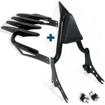 Fjpacemt Luggage Rack Sissy Bar Backrest for 2018-24 Motorcycle Harley Low Rider S Sport Glide FLSB