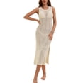 thumbnail image 6 of Swimsuit Cover Up for Women 2025 Summer Crochet Beach Cover Up Side Split See-Through Bathing Suit Cover Ups Shermie, 6 of 6
