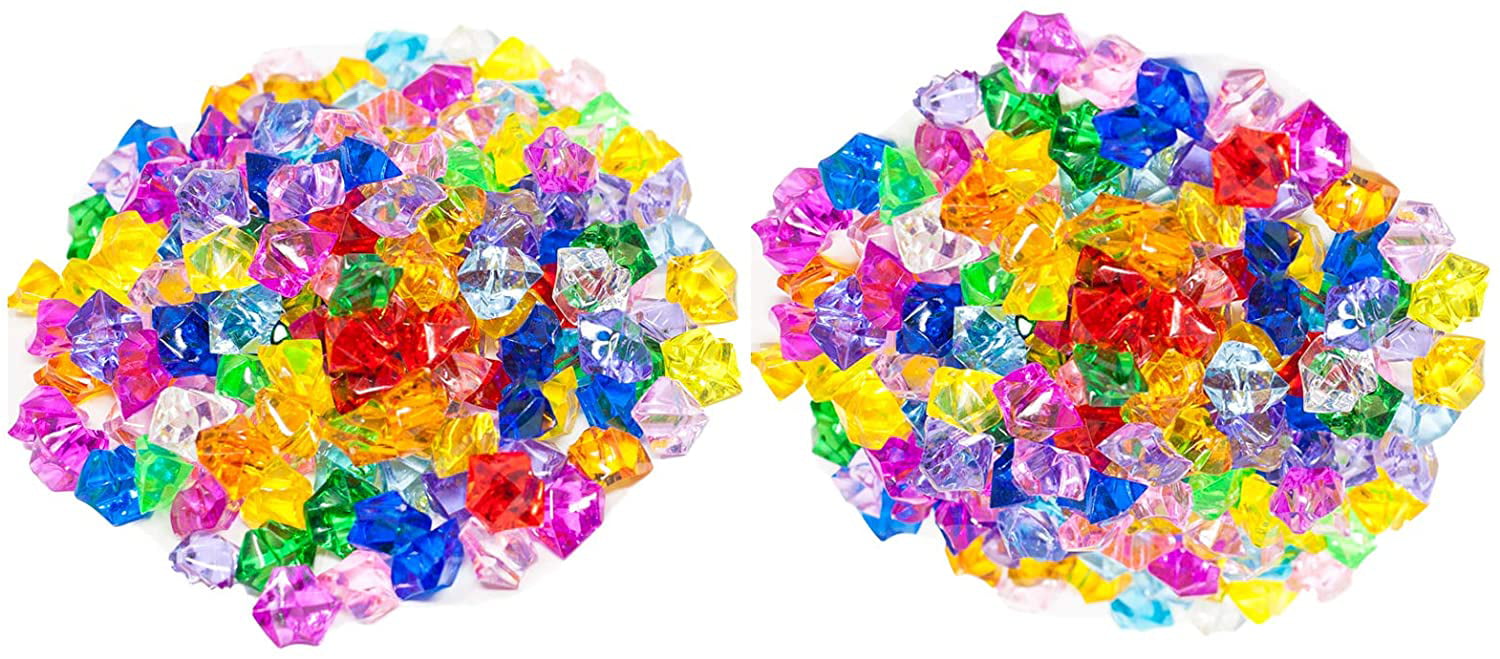 Acrylic Pirate Bulk Colored Jewels Gems Faux Diamond Crystals Treasure Gems 