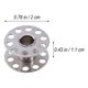 thumbnail image 2 of ADDHAT 20Ud Bobinas Para Máquina De Coser De Metal Duradero Color Plata Uso Doméstico, 2 of 6