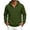 Army Green, variant on Delconic Mens Fleece Lined Zip Up Hooded Jacket Casual Long Sleeve Drawstring Hoodie Sweatshirt with Front Pockets Army Green L