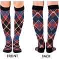thumbnail image 2 of Coolnut Buffalo Plaid Compression Socks, 1 Pack Women Men Long Stocking (20-30mmHg) Travel Knee High Stockings for Athletic Sports,Running,Cycling,Nursing, 2 of 6
