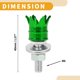 thumbnail image 4 of Tornillos de matrícula universales para motocicleta M6 de Unique Bargains, cubiertas de 40 mm, kit de tornos de matrícula antirrobo de aleación de aluminio verde, 4 piezas, 4 of 6