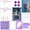 Purple, variant on Purple 13-Piece Locker Organizer Set with Shelves, Mirror, and Storage Accessories