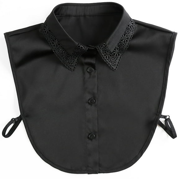 LoudSung Fake Collar Detachable Blouse Half Shirt Pearl Dickey False Collar Top Elegant for Women Girls