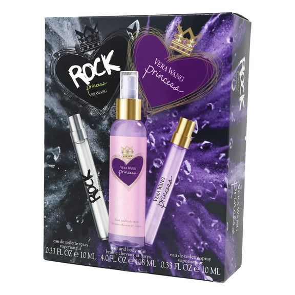 Vera Wang Princess Rock Princess, Body Mist and Eau de Toilette Spray (2) 3 Piece Gift Set