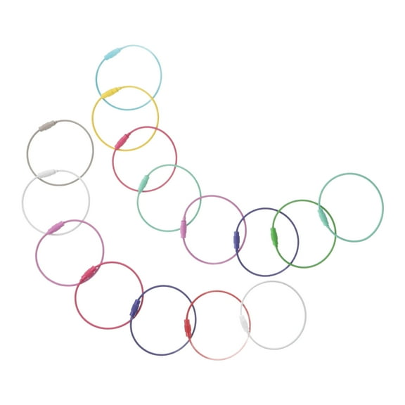 RENACLIPY Heavy Duty Wire Keychains Assorted Color Creative Design for Mark Use 15Pcs