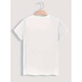 thumbnail image 2 of Guitar With Wings & Slogan Print Comfy T-Shirt, Round Neck Short Sleeve Sports Tee, Women's Activewear, 2 of 6