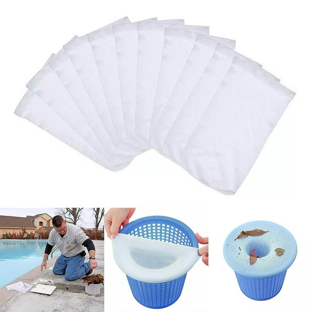10 Pieces Swimming Pool Filter Sock Bag, Single Size 23x13cm 