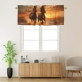 thumbnail image 2 of Horse Valance Rod Pocket Window Curtain for Kitchen Western Wild Galloping Horses Cowboy Running Horse Window Valance for Bedroom Bathroom Living Room Dining Room Valances Set 54 by 18 in, 1 Panel, 2 of 6