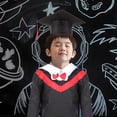 thumbnail image 4 of Miangastore Robe de Collation des Grades pour Enfants et Robe de Docteur pour Enfants de 100cm de Hauteur (Ligne Rouge), 4 of 8