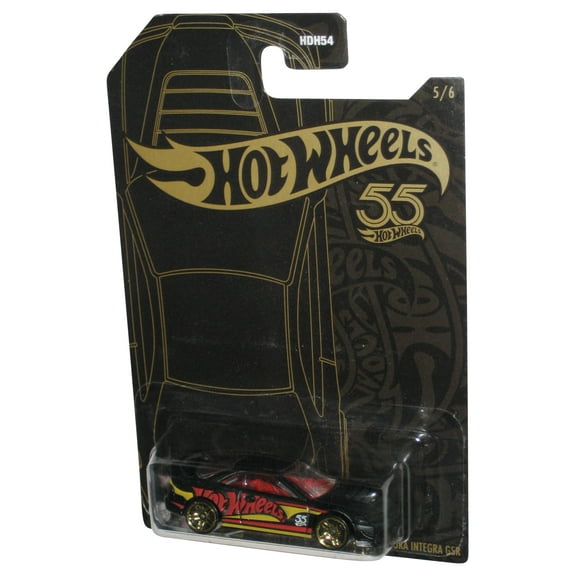 Hot Wheels 55th Black & Gold Custom '01 Acura Integra GSR Toy Car 5/6