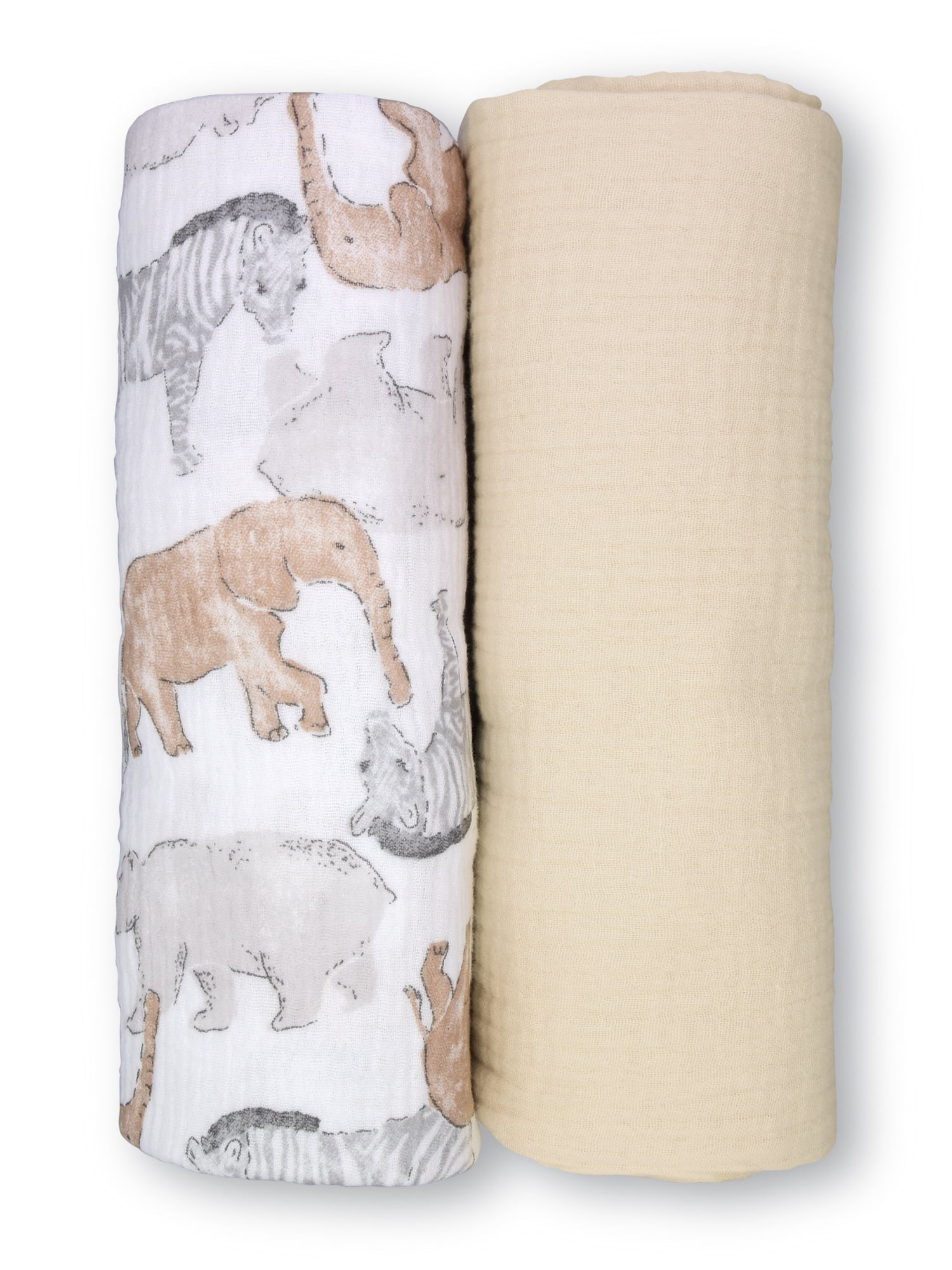Carter's Child of Mine, Infant Safari Swaddle, 2 Pack