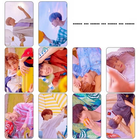 Tint Photo Postcard Fancyleo SEVENTEEN Member Photo Postcard Card Sticker Lomo Cards Sticker Set Gift for Fans, 10 Pcs/Set ()