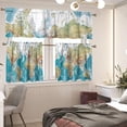 thumbnail image 2 of World Map Kitchen Curtain Valance and Tiers Set Stain Resistant Kitchen Window Curtains for Bedroom Stain Resistant Kitchen Window Curtains Over Sink Set of 3, 2 of 5