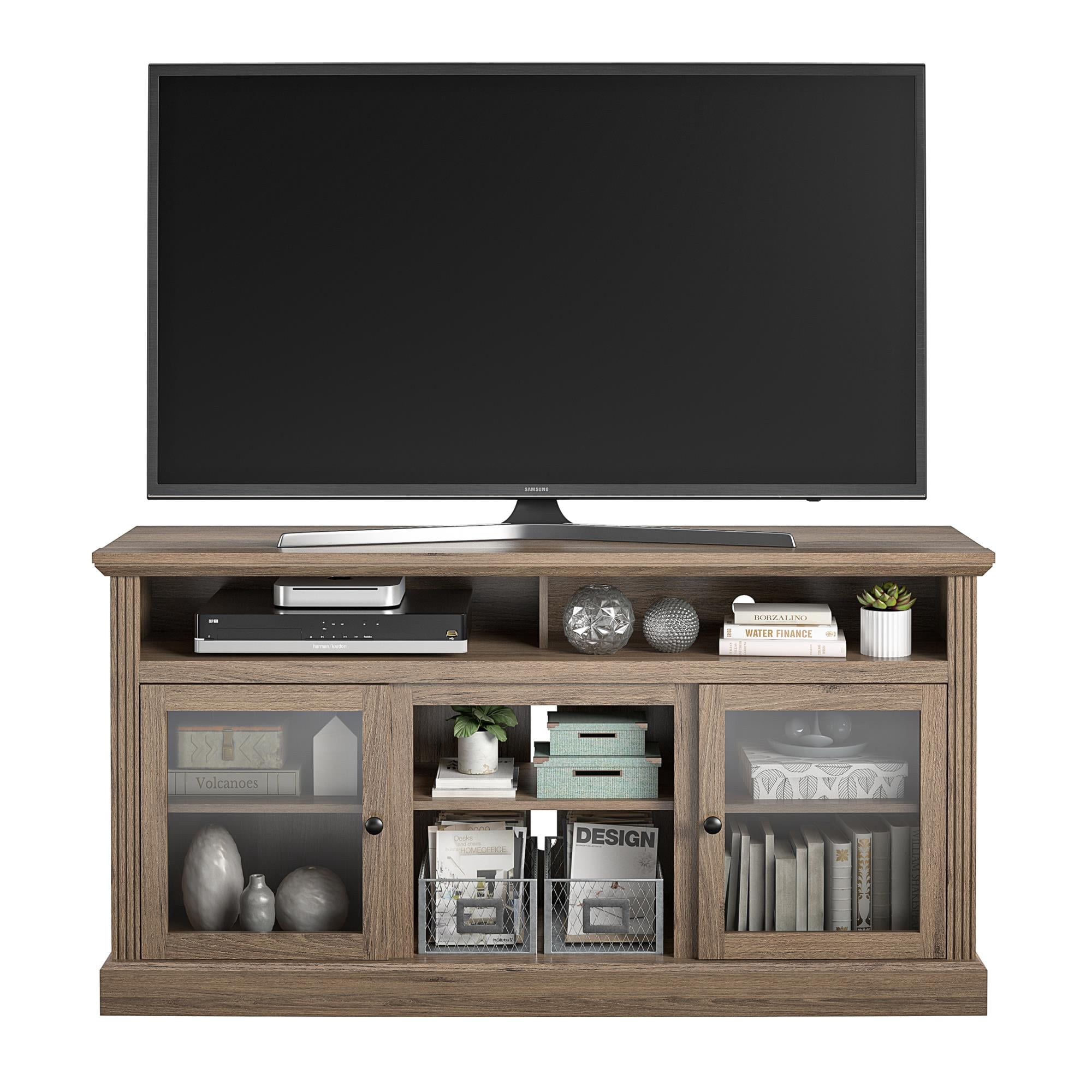 Ameriwood Home Chicago TV Stand for TVs up to 65", Rustic Oak