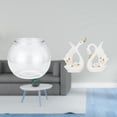 thumbnail image 2 of Acuario de escritorio,Pecera pequeña transparente,pecera,jarrón,mesa,Estatuas de cisnes,Estatua de cisne de cerámica Escultura de mesa de cisne Elegante,Figura de cisne de porcelana Figura, 2 of 8
