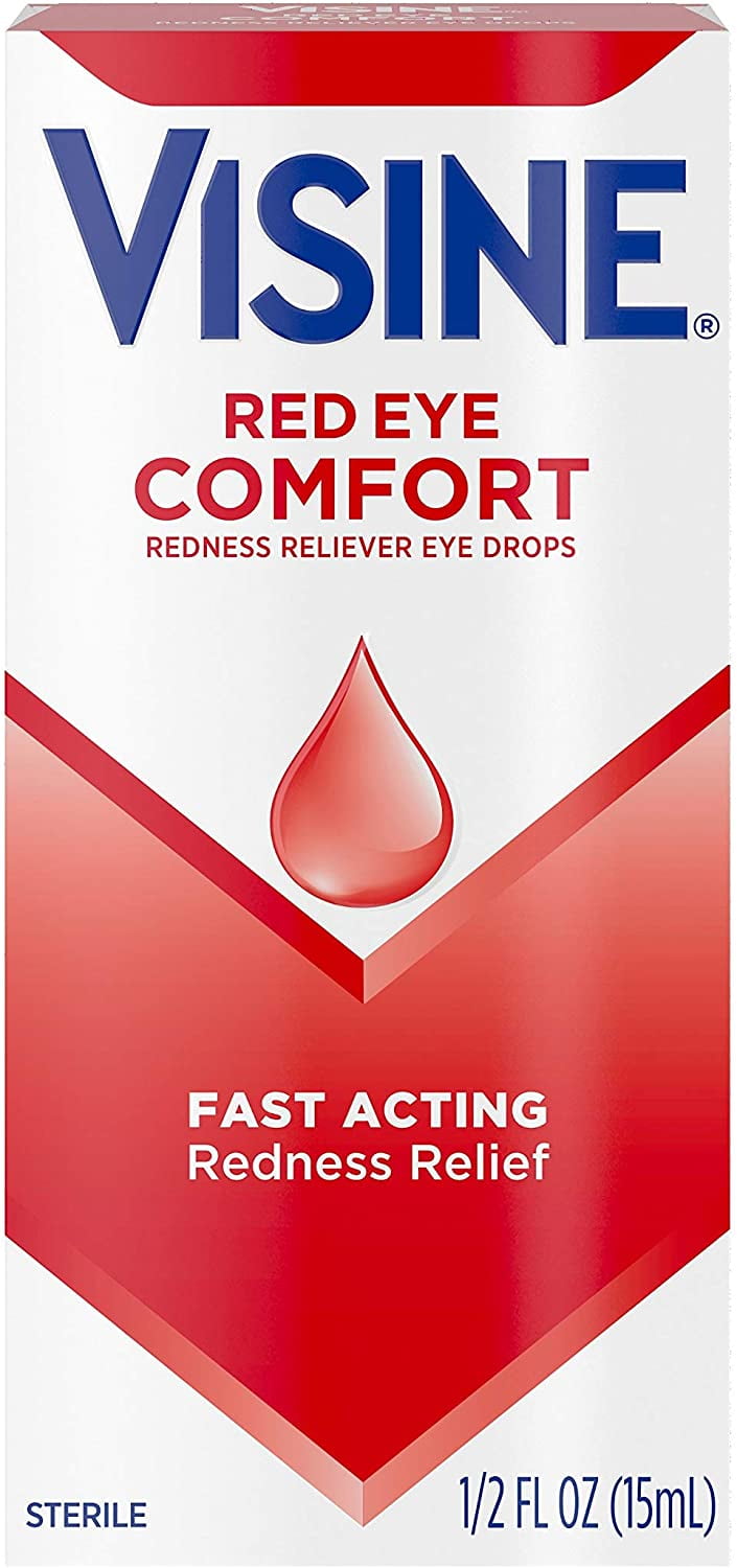 Visine Red Eye Comfort Redness Relief Eye Drops 0.5 fl. oz (Pack of 2)