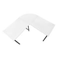 thumbnail image 6 of Computer Desk - L-Shaped / Rounded Corner / Metal Base With X-Shaped Sides - 55"L X 55"W - White / Black, 6 of 10