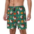 thumbnail image 1 of Balery Cartoon Turkey Bañador para hombre, shorts de playa de secado rápido con entrepierna y forro de compresión-3X-Large, 1 of 6