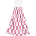 thumbnail image 2 of SKYSONIC Cute Pink Checkerboard Checkered Plaid Gingham Tartan Pattern Hanging Hand Towels with Hanging Loop, Bathroom Hand Towels Soft Thick Dish Cloth Hand Towels for Kitchen Bathroom, 12"x17", 2 of 6