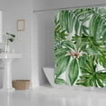 thumbnail image 3 of Bath Shower Curtain Liners 66"x72", Summer Tropical LeavesPolyester Waterproof with 12 Curtain Hooks Bathroom Accessories Decoration, 3 of 6