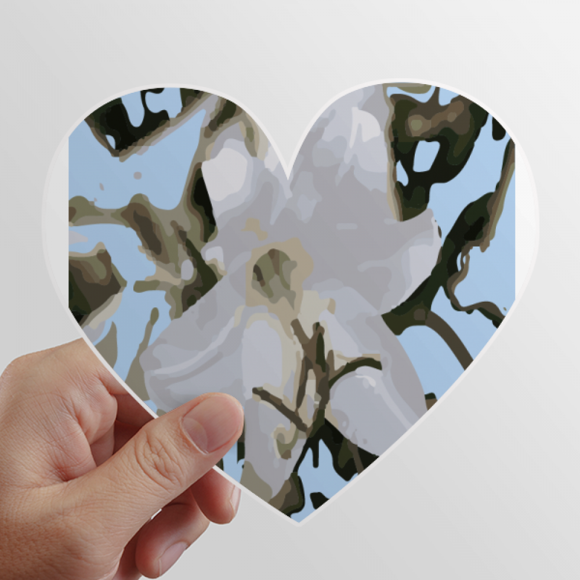Chile Lily Lilium Art Deco Fashion Heart Vinyl Sticker Bicycle Bottle Decal